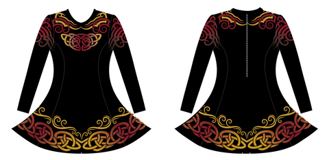 Niall O'Leary Long Sleeve Dance Dress